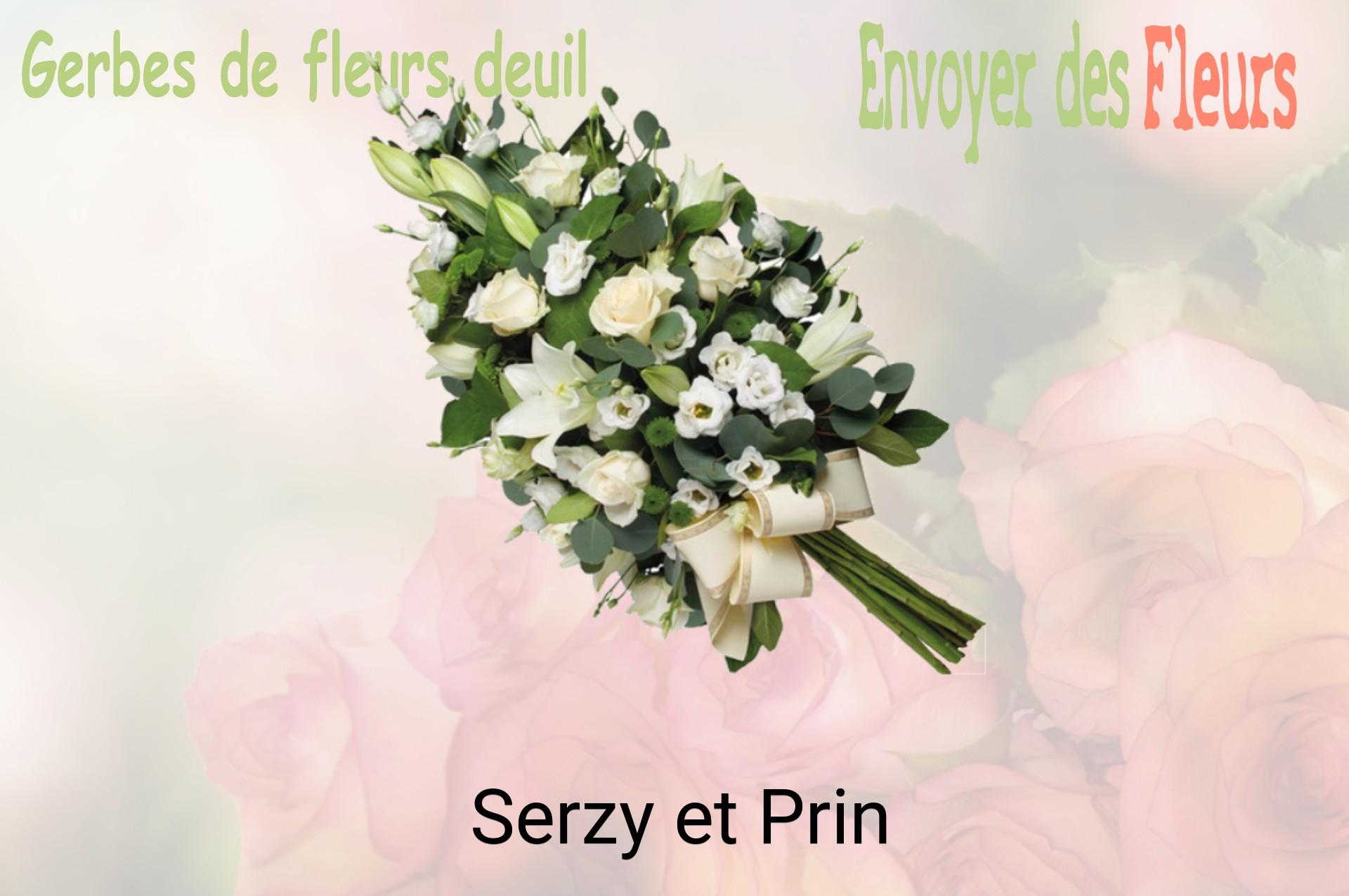 Gerbe de fleurs de deuil livrée à Serzy-et-Prin